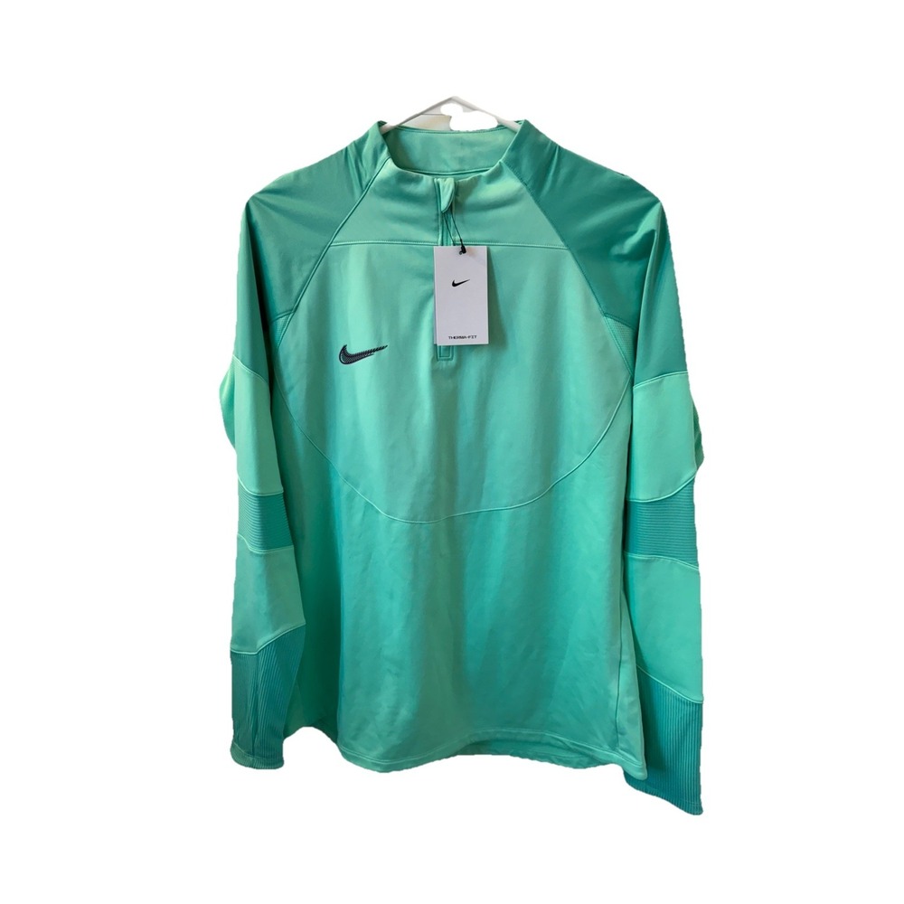 NEW With Tag Nike Women Therma-Fit 1/4Zip Soccer Drill Top Shirt Green Sz Large